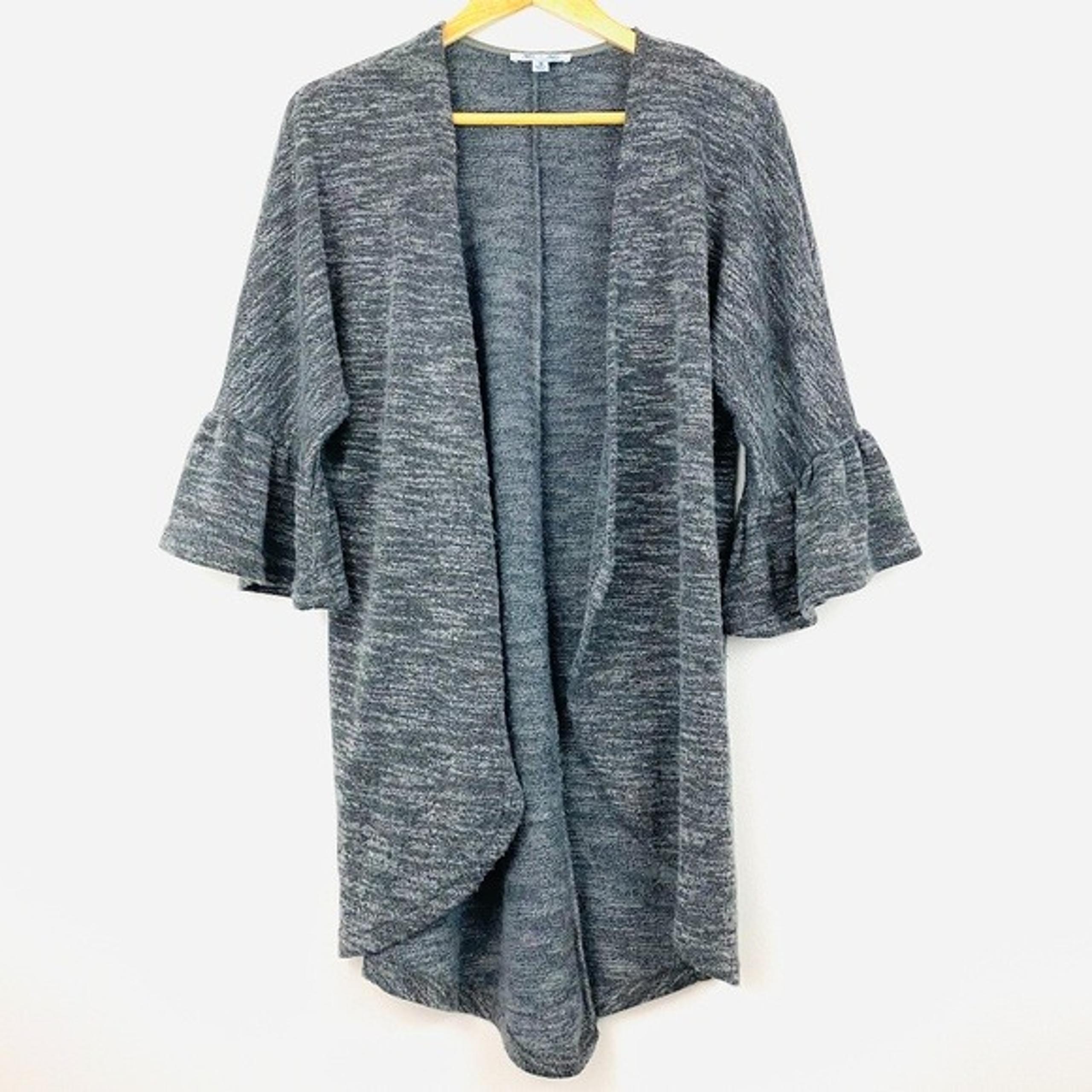 SHE + SKY GRAY CARDIGAN with BELL SLEEVE