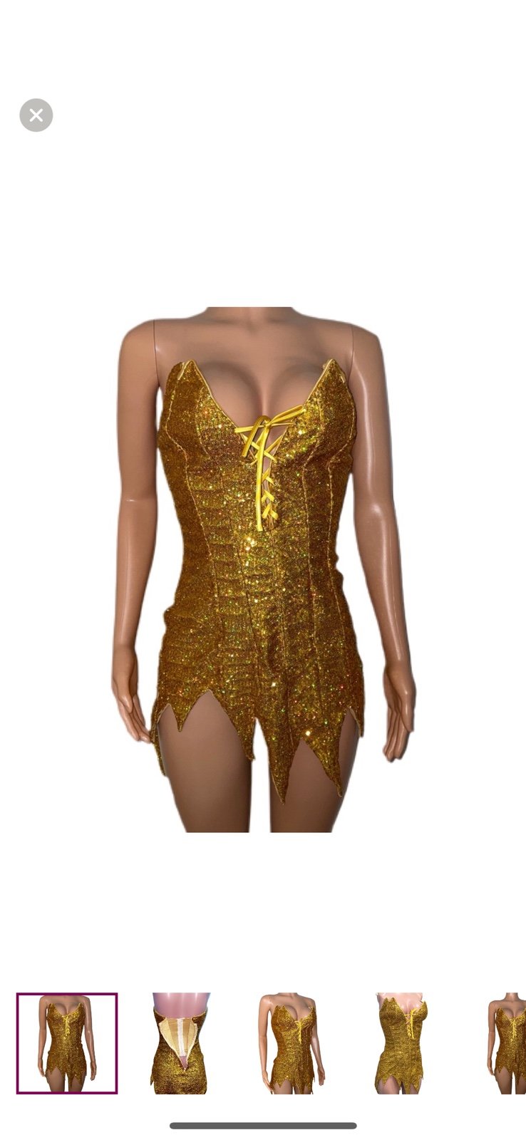 Trashy lingerie gold sun goddess fairy dress costume