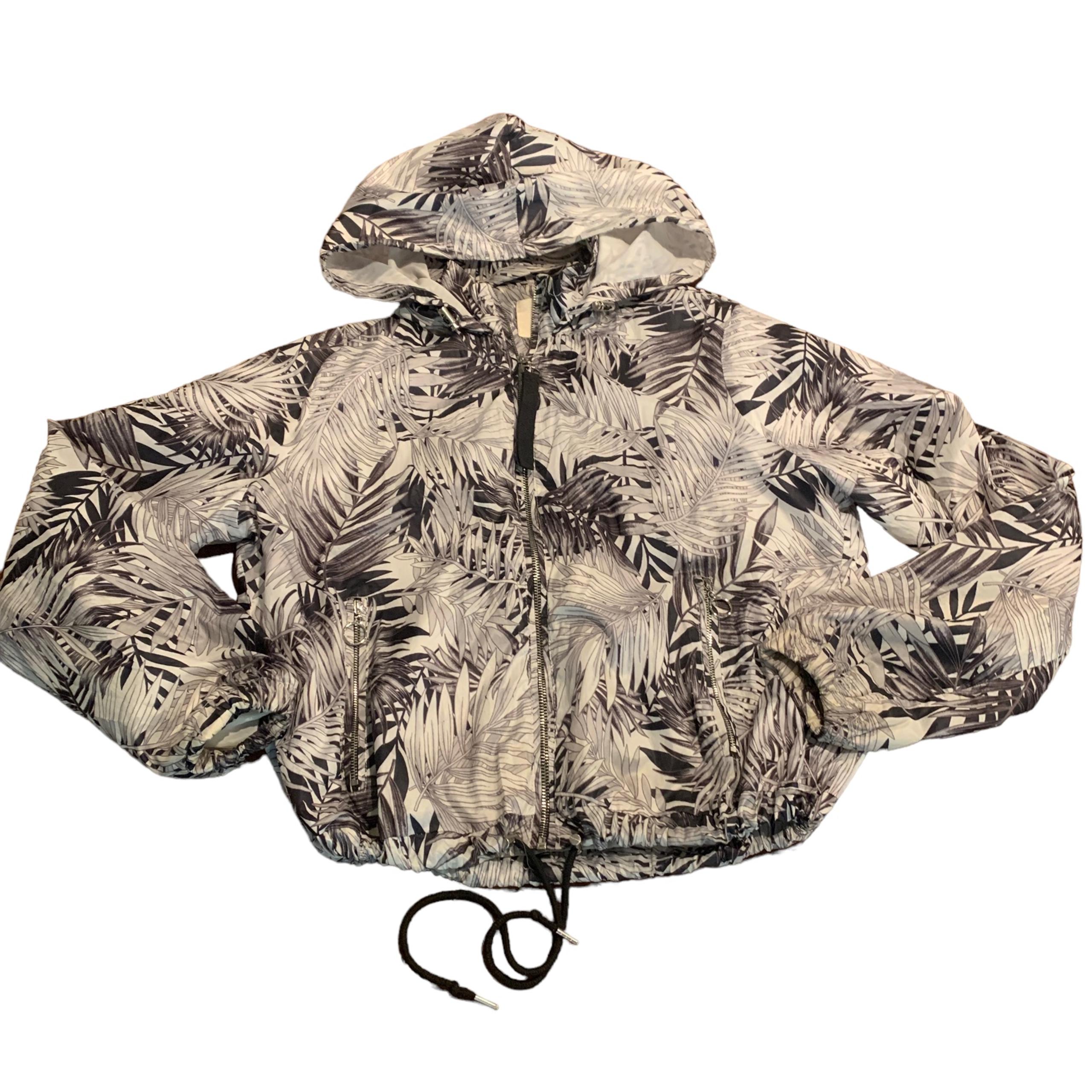 Ashley by 26 International Grey Women’s Tropical Windbreaker Hooded Jacket XL