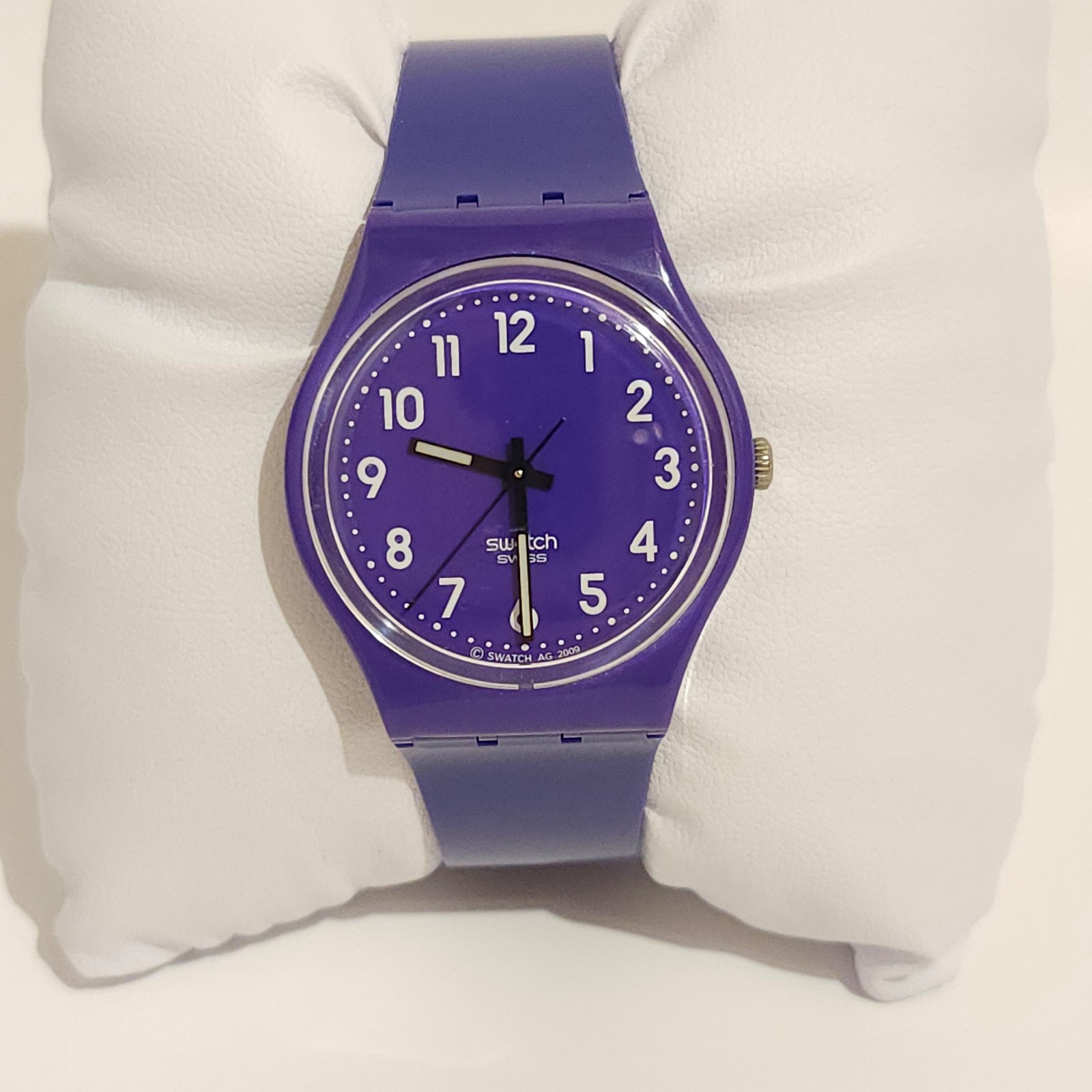 Vintage Swatch Purple Callicarpa Watch Unisex 34mm GV121 New Battery MINT
