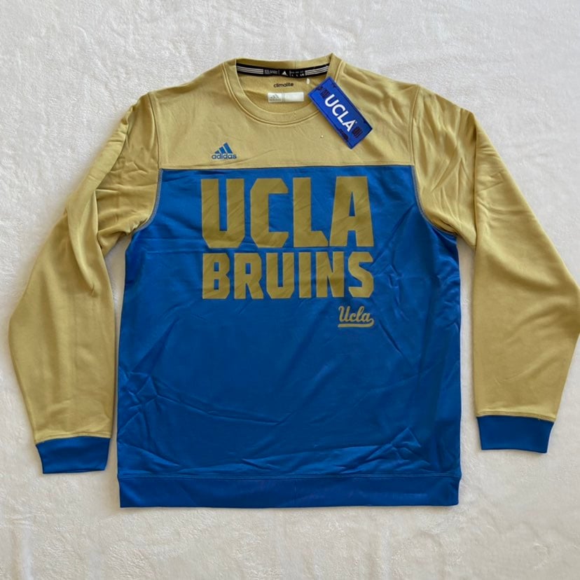 Men's Adidas UCLA Bruins ClimaLite Long Sleeve Top Large New