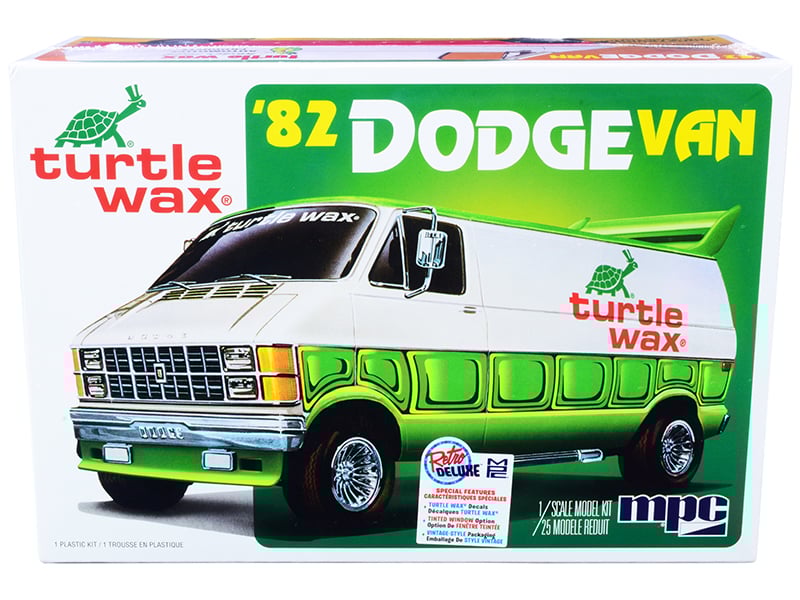Skill 2 Model Kit 1982 Dodge Van Custom Turtle Wax 2-in-1 Kit 1/25 Scale Model