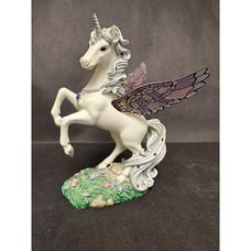Amethyst Splendor Jeweled Reflections Unicorn Figurine Hamilton Collection