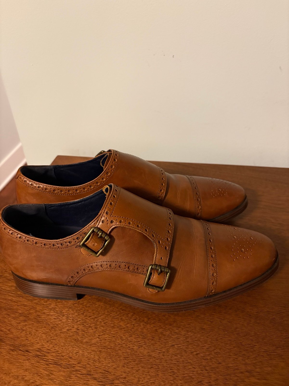 Cole Haan Mens Size 11 Double Monk Strap Shoes C26164 Brown