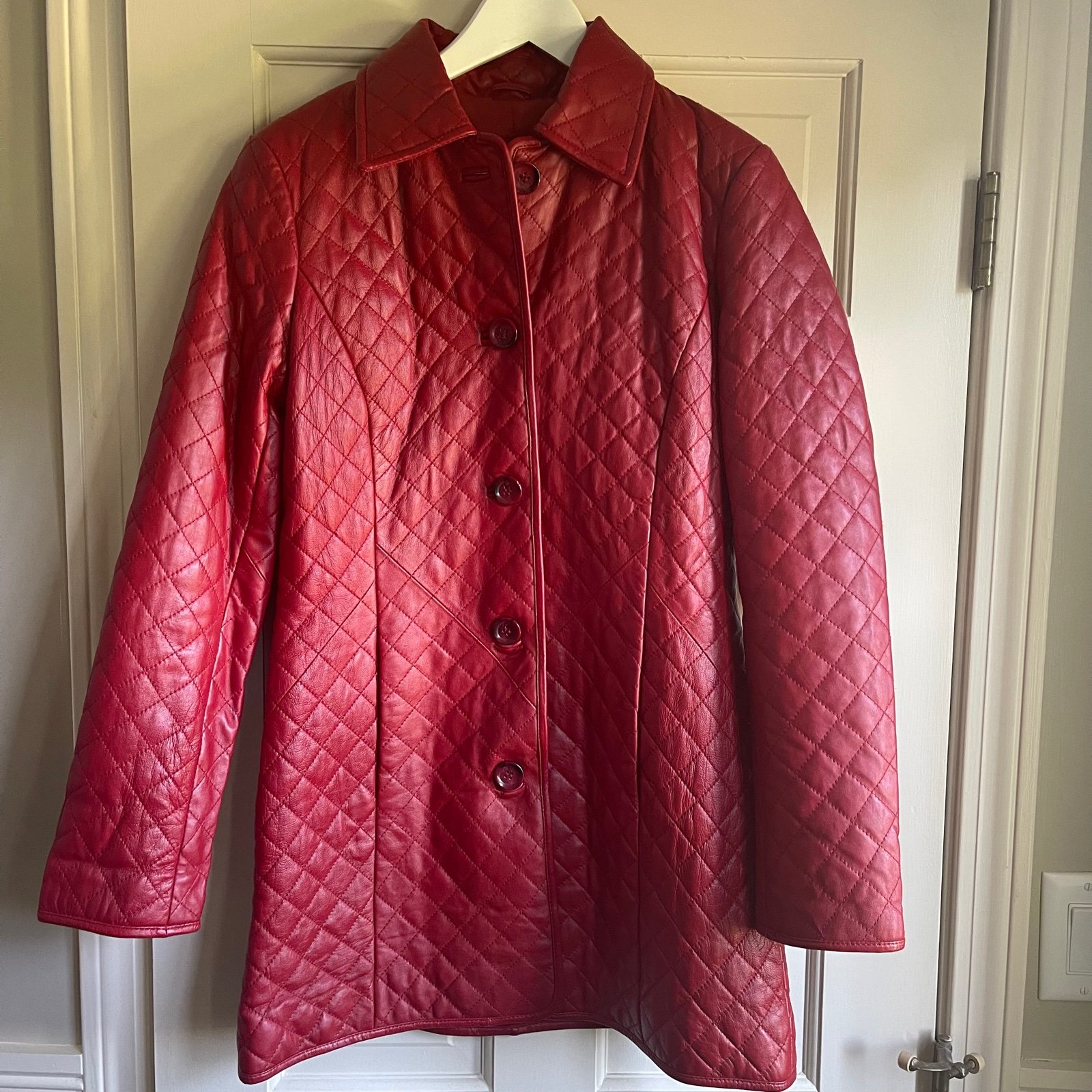 Neiman Marcus Quilted Leather Jacket S