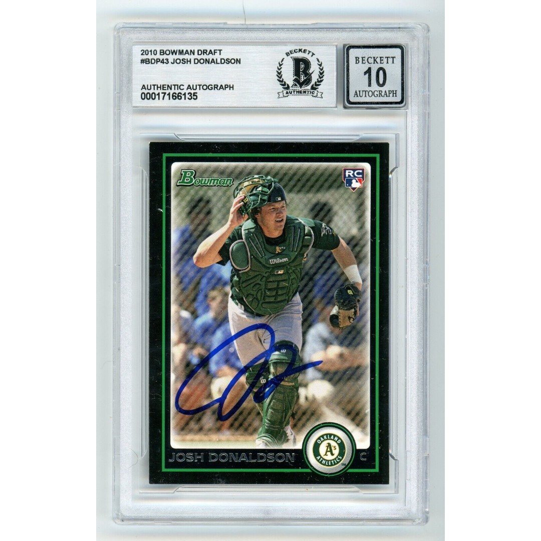 Josh Donaldson signed autographed 2010 Bowman Draft Beckett 10 Auto