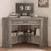 Corner Computer Desk with Drawer & Storage Shelves, Small Corner Desk