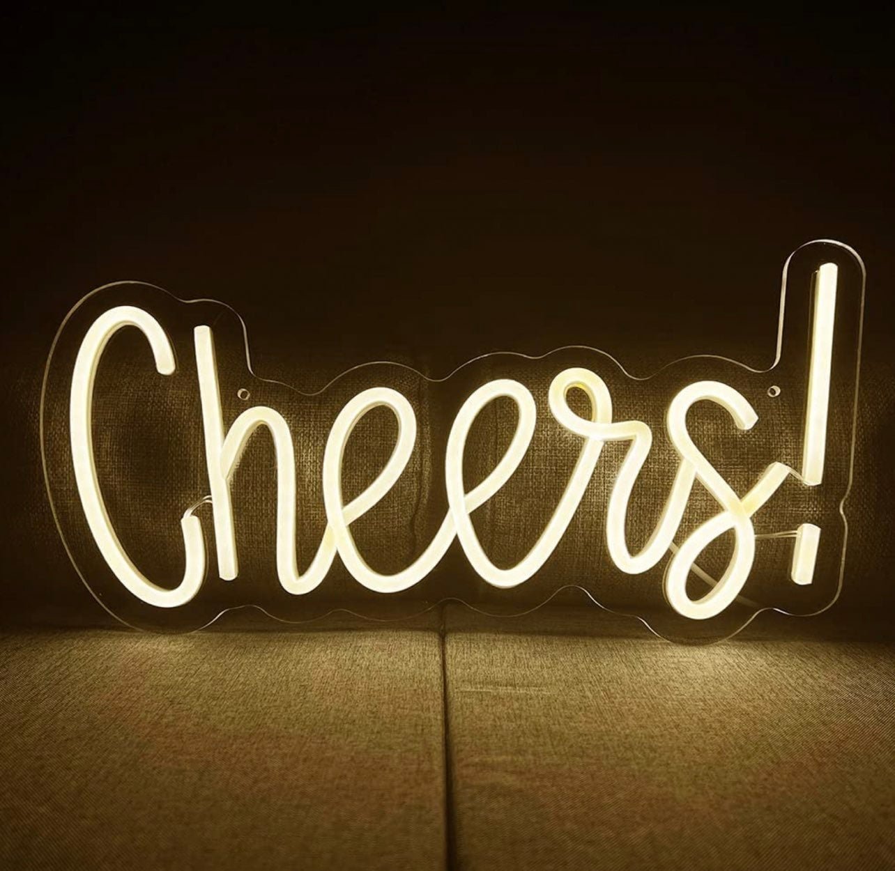 Bright White “Cheers!’ LED Night Light Celebration Decoration
