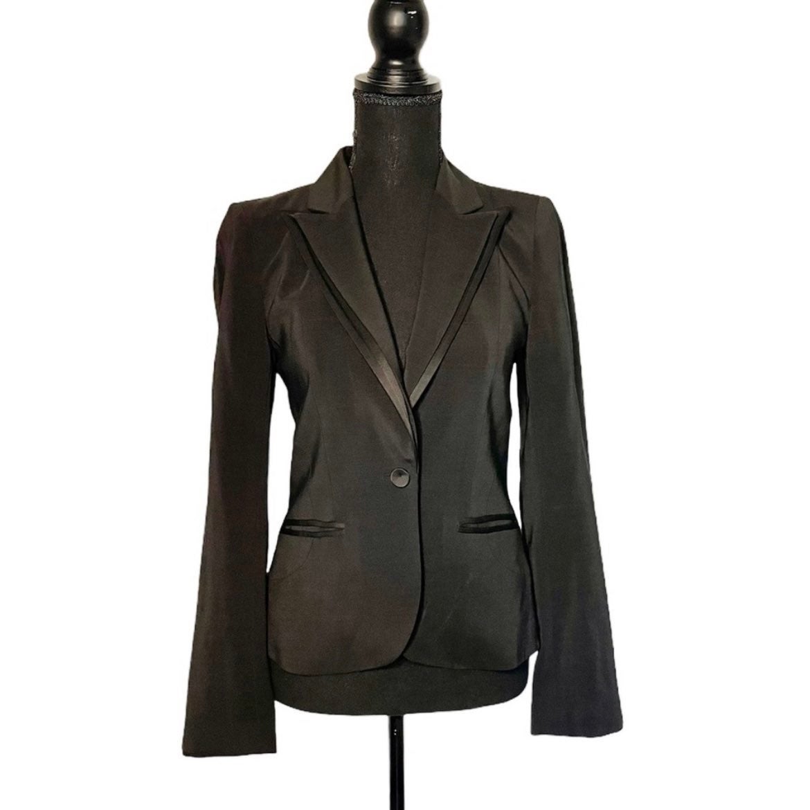 Club Monaco | Wool Black Tuxedo Blazer