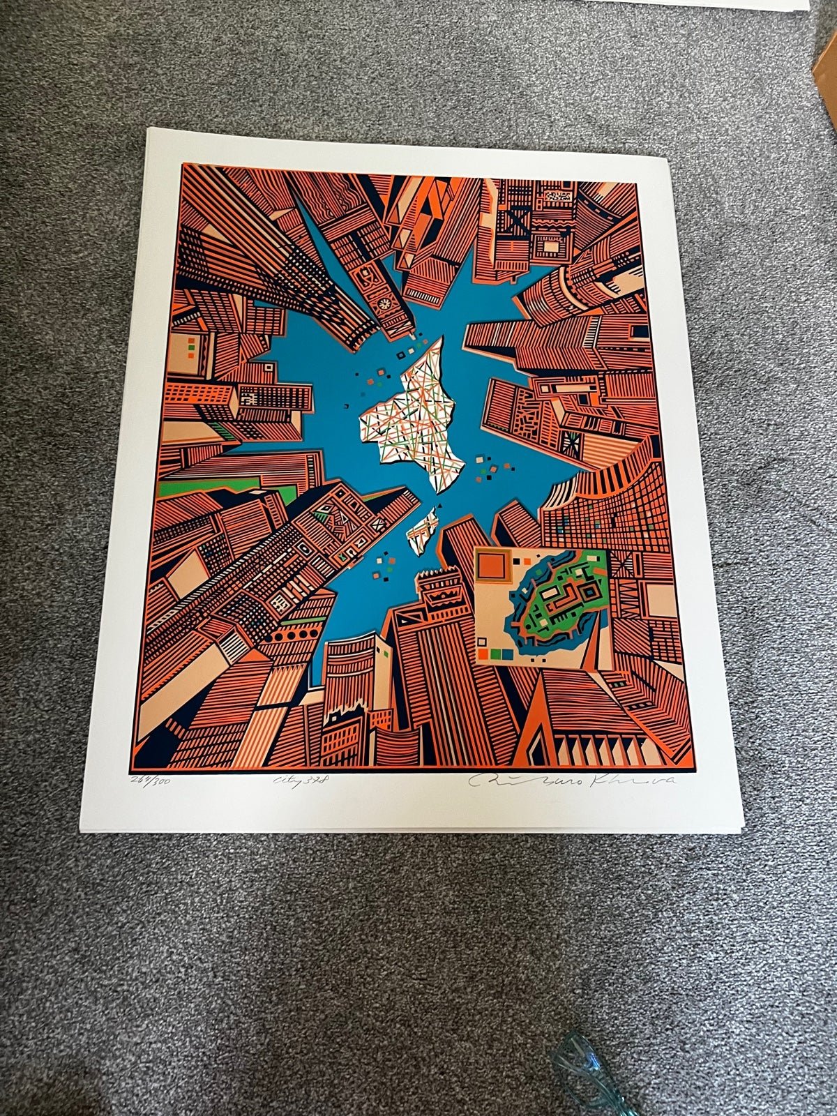 Risaburo Kimura, City 378, Screenprint, signed and numbered in pencil 263/300