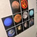 Set of 11 Solar System Prints In Frames For Wall Decor