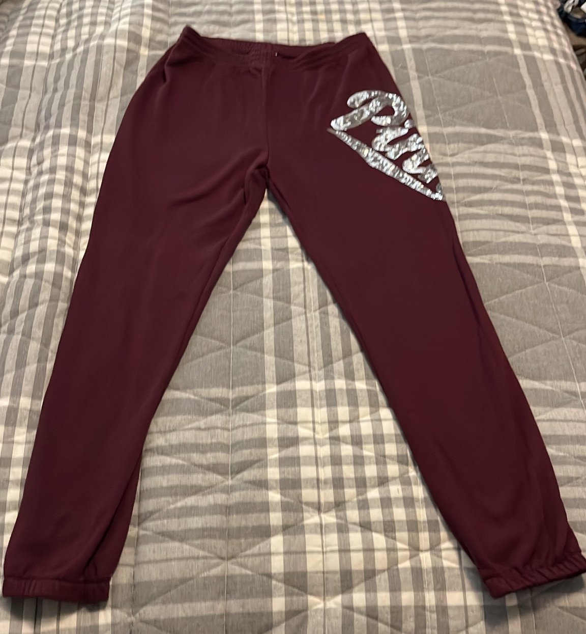 PINK BLINGED Joggers size Medium