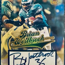 2004 Ultra Brian Westbrook Season Crowns Gold /25 Auto Parallel Card #12 SSP