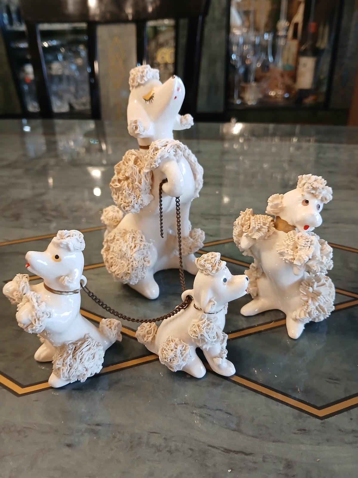 Vintage 1950's spaghetti poodle family
