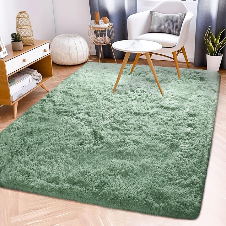 Sage Rug Collection - 4 x 6' Non-Slip Height Pile 1.4 Plush Rug Rubber Backing