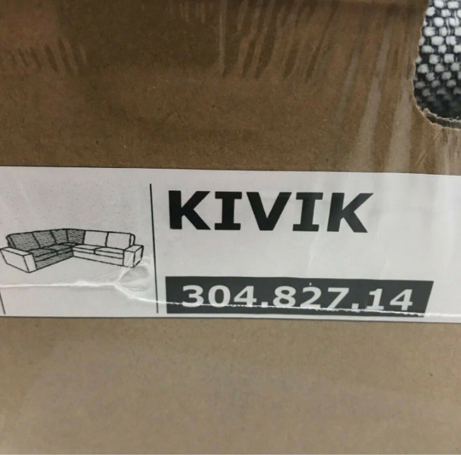 IKEA KIVIK 304.827.14 tallmyra white/black Cover 4 Corner