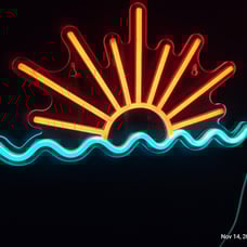 Sunrise Sunset Neon Sign Sun Wave Led Neon Signs Beach Sea Wave Led Neon lights