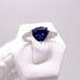 .925 Sterling Silver Trillion Cut Amethyst Cz Ring