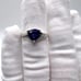 .925 Sterling Silver Trillion Cut Amethyst Cz Ring