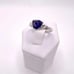 .925 Sterling Silver Trillion Cut Amethyst Cz Ring