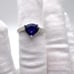 .925 Sterling Silver Trillion Cut Amethyst Cz Ring