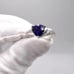 .925 Sterling Silver Trillion Cut Amethyst Cz Ring