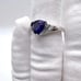 .925 Sterling Silver Trillion Cut Amethyst Cz Ring
