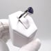 .925 Sterling Silver Trillion Cut Amethyst Cz Ring