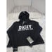 Boston Red Sox MLB DKNY Sport Pullover Drawstring Crop Hoodie Black Women Large