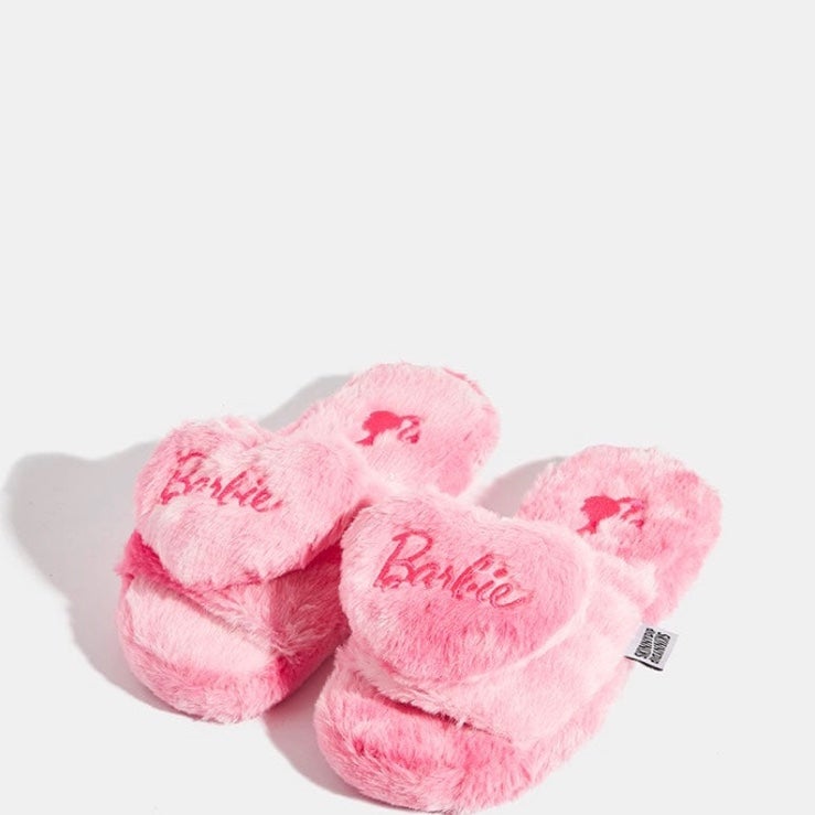 Barbie Limited Edition Fluffy Slippers NWT Size Small 5/6