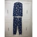 Soma Women's Snowflake Print Pajama Set Blue Size Large Winter Sleepwear