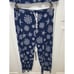 Soma Women's Snowflake Print Pajama Set Blue Size Large Winter Sleepwear