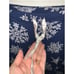 Soma Women's Snowflake Print Pajama Set Blue Size Large Winter Sleepwear