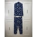 Soma Women's Snowflake Print Pajama Set Blue Size Large Winter Sleepwear
