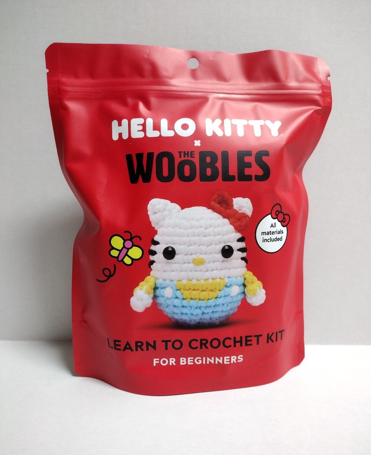 New The Wobbles Sanrio Hello Kitty Beginner Crochet Kit