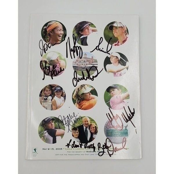LPGA Program Signed Jennifer Rosales Nancy Lopez Annika Sorenstam Natalie Gulbis