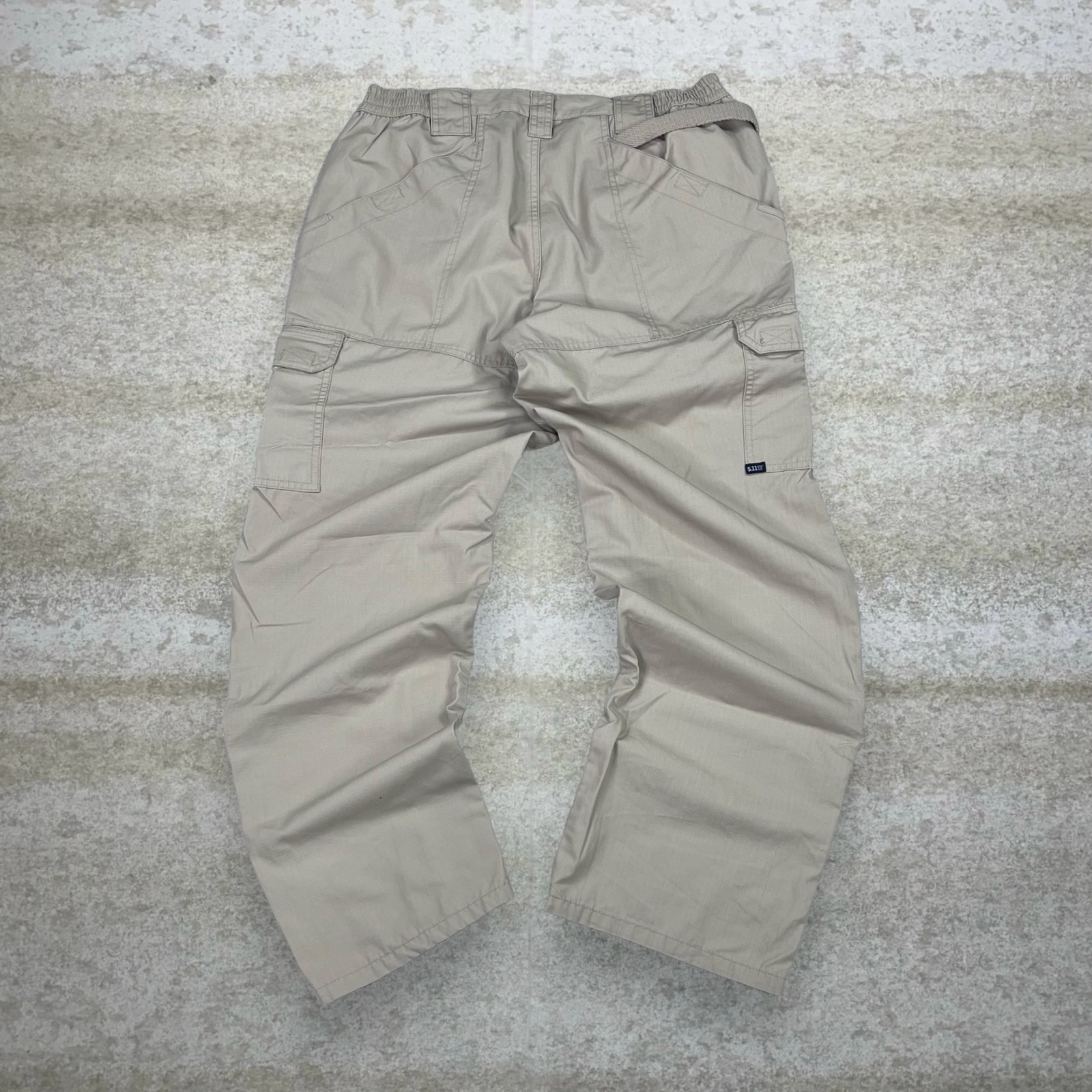 Vintage 5.11 Tactical Pants Light Tan Baggy Fit Double Knees Cargos Military 90s