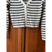 Abercrombie & Fitch Women's Striped Cropped Cardigan Sweater Black/White SZ XXS