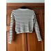 Abercrombie & Fitch Women's Striped Cropped Cardigan Sweater Black/White SZ XXS