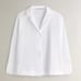 NWT. Zara Home White Cotton Pajama Shirt. Size S.