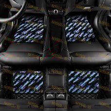 New 4Pcs Set JDM Style Racing Fabric Floor Mats interior carpets Universal