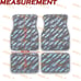 New 4Pcs Set JDM Style Racing Fabric Floor Mats interior carpets Universal