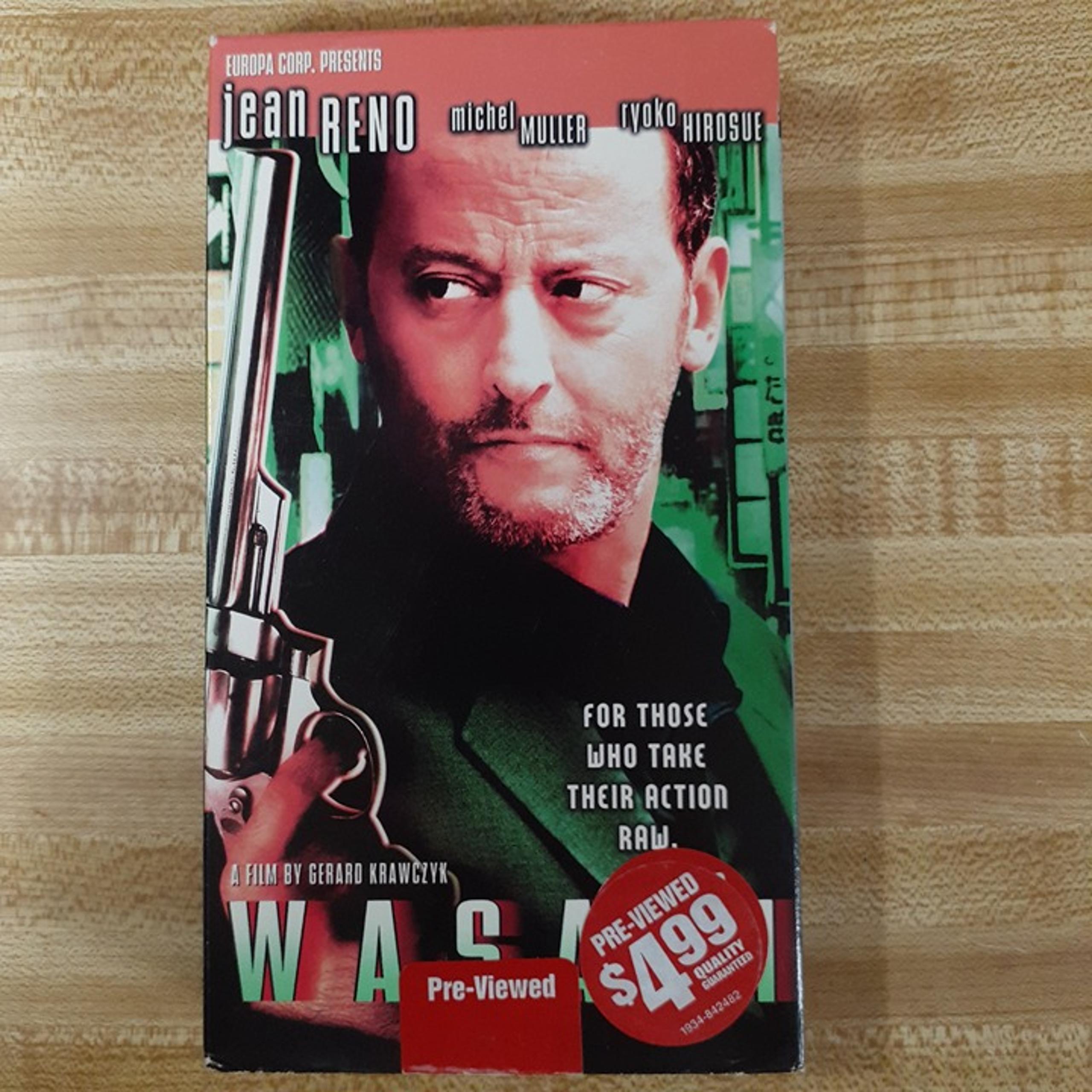 Wasabi (VHS, 2003, English Dubbed) Jean Reno Blockbuster Rental French Cult Y2K