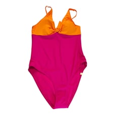 SUMMERSALT One Piece Swimsuit The Jetsetter Hibiscus Tangerine Pink UPF 50+ 4
