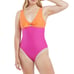 SUMMERSALT One Piece Swimsuit The Jetsetter Hibiscus Tangerine Pink UPF 50+ 4