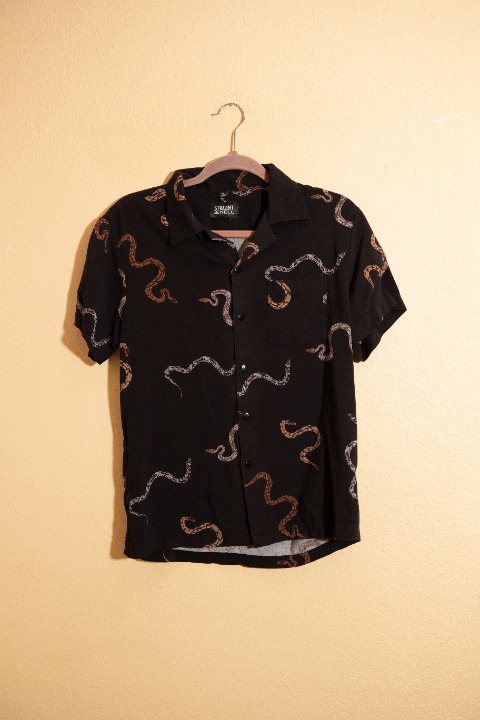 Straight to Hell Spirit Snake Button Up Shirt (M)