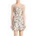 NWT Tory Burch New Ivory Wisteria Silk Sleeveless Zip Up Women's Shift Dress Siz