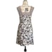 NWT Tory Burch New Ivory Wisteria Silk Sleeveless Zip Up Women's Shift Dress Siz