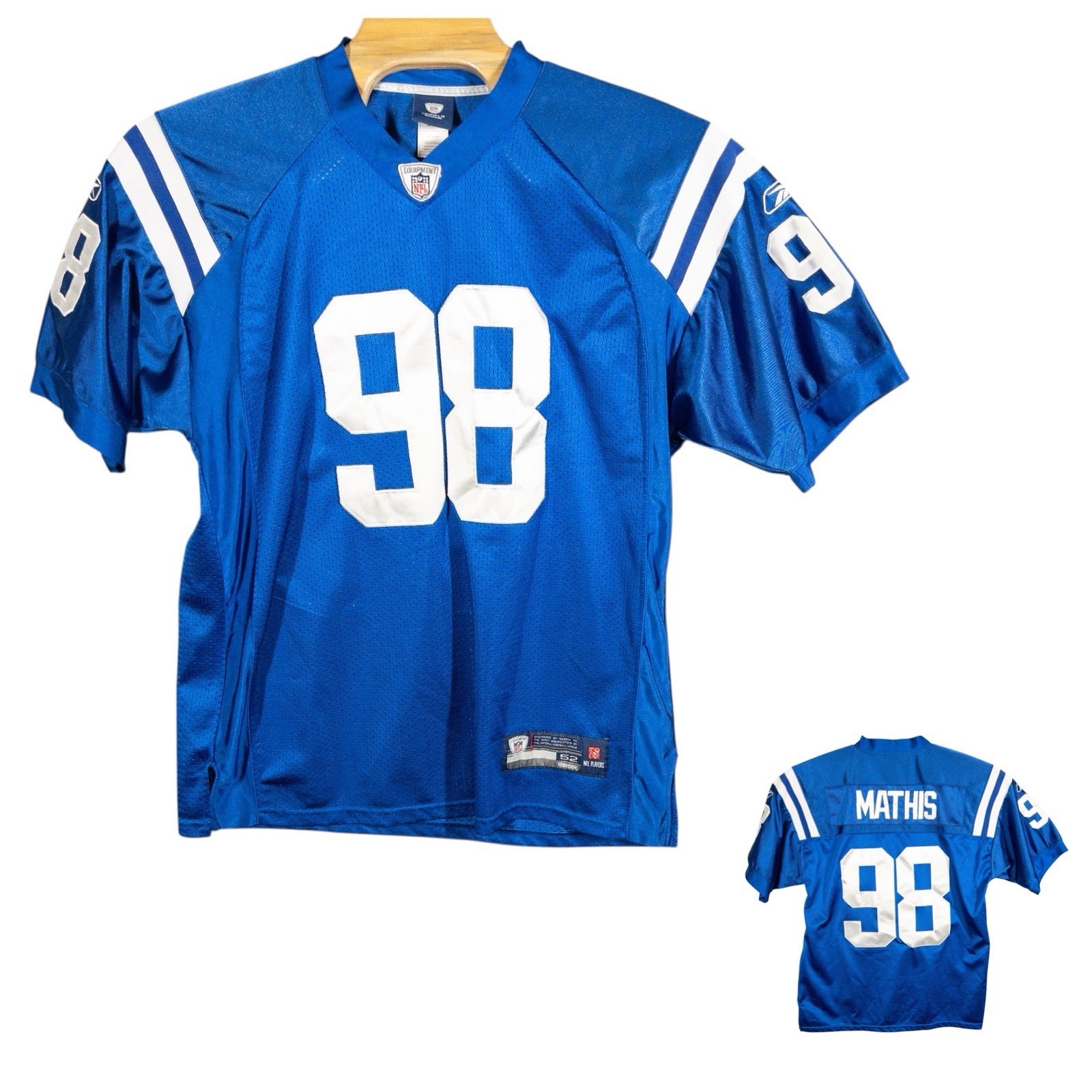 Reebok Stitched Indianapolis Colts Robert Mathis Football Jersey Mens 52 NFL