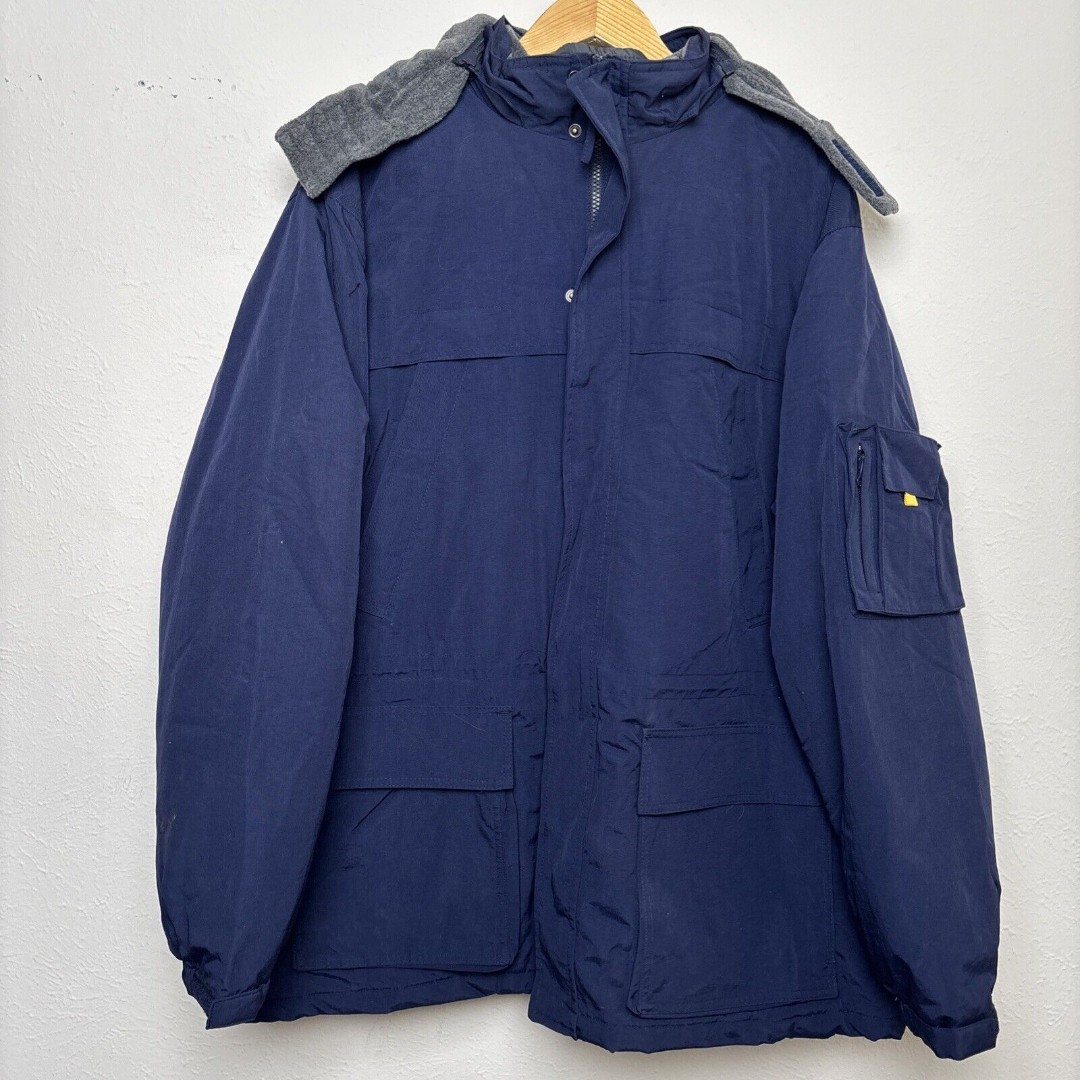 Falls Creek Jacket System Coat Removable Good Navy Blue Men’s Size XL